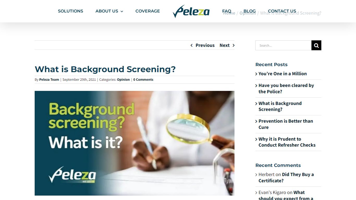 What Is Background Screening? ⋆ Peleza International